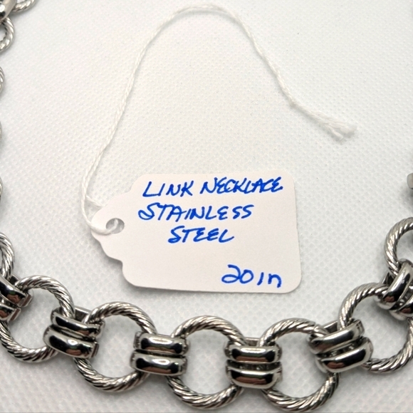 New 20" Stainless Steel Round Link Necklace - Picture 6 of 8